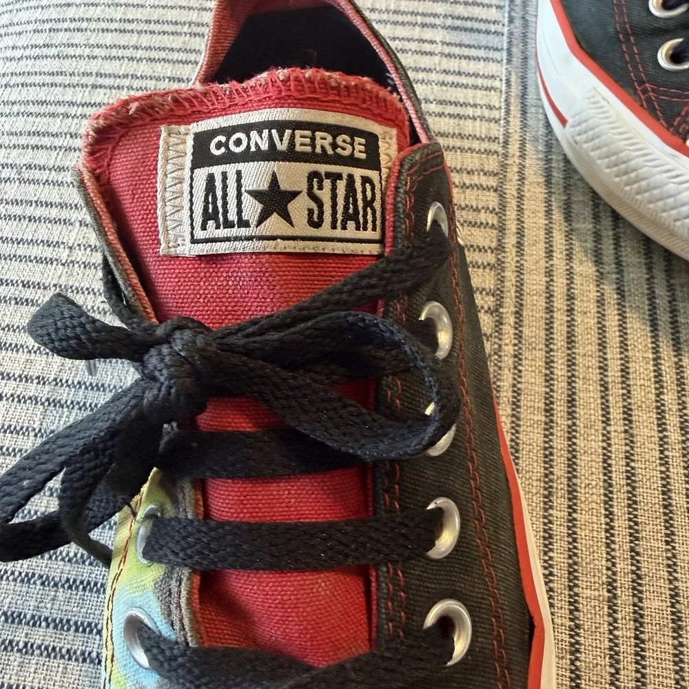 Custom Converse Chuck Taylor All Star OpenHeartArt Low Top Sneakers Men's 7.5